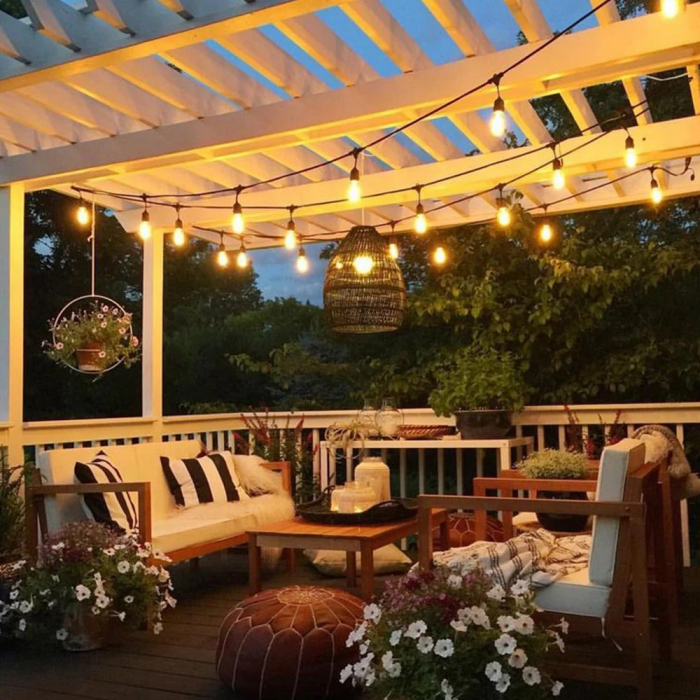 Ghirlanda luminoasa cu pendul 10 metri cu 10 becuri led S14 conectabila E27 lumina calda 2700k de exterior/interior [7]