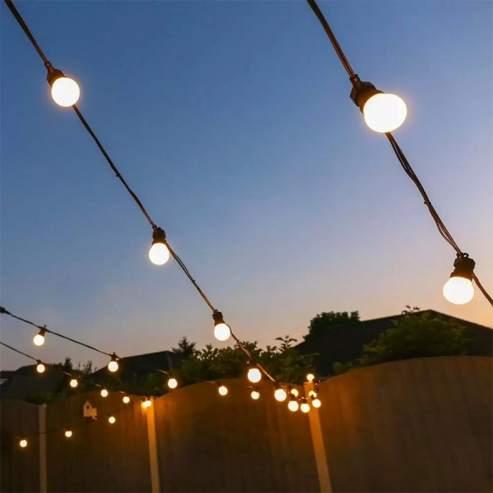 Ghirlanda luminoasa led 10 m x 20 de becuri 0.5 w , lumina calda 3000k , conectabila [20]