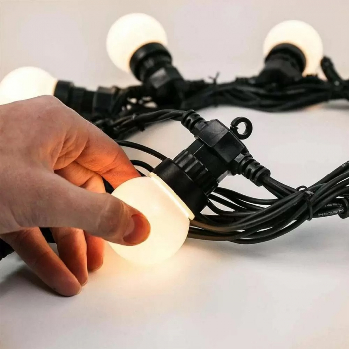 Ghirlanda luminoasa led 10 m x 20 de becuri 0.5 w , lumina calda 3000k , conectabila [18]