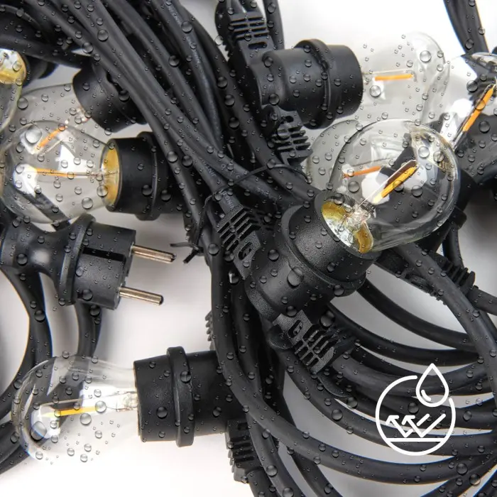 Ghirlanda Luminoasa Led 10 metri cu 10 becuri , 220V , 2700K , IP65 , E27 , becuri incluse [9]