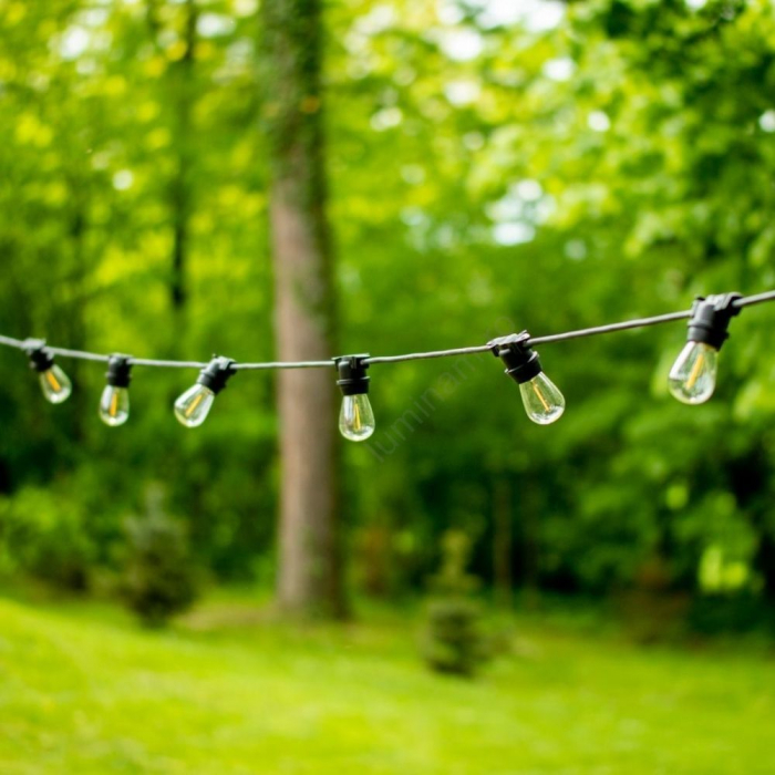 Ghirlanda Luminoasa Led 40 metri cu 40 becuri , 220V , 2700K , IP65 , E27 , becuri incluse [7]