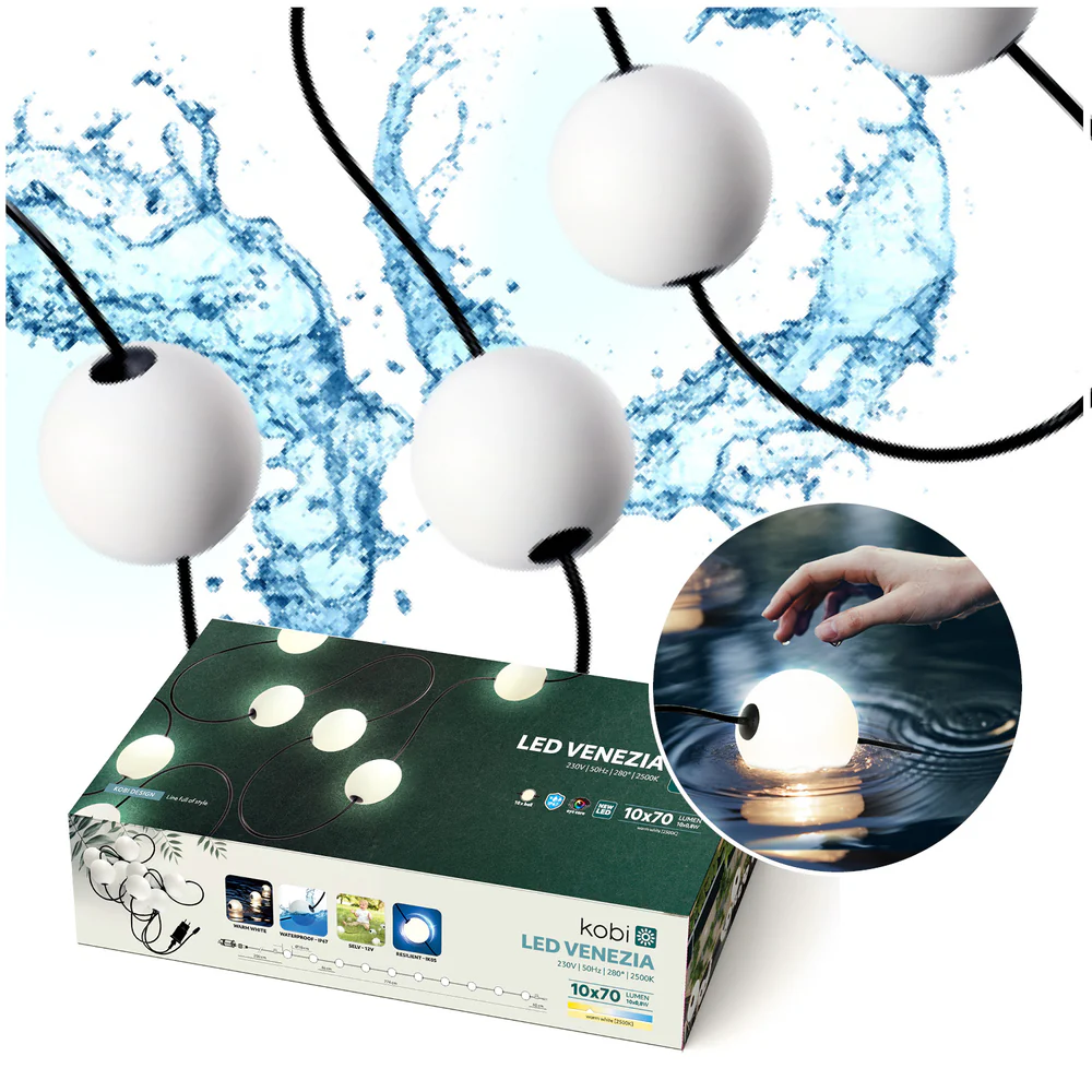 Ghirlanda profesionala 10 bile LED, IP67, 2500K, PREMIUM [4]