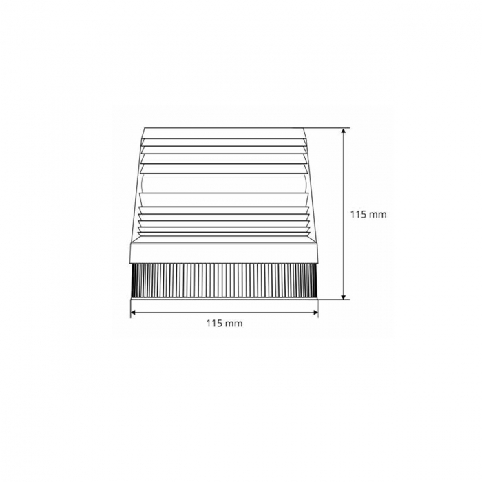 Girofar stroboscopic auto galben LED cu magnet Amio, 12V [3]