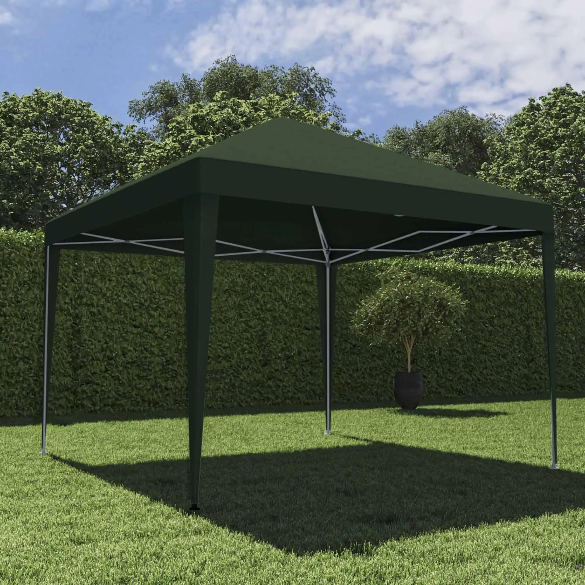 Pavilion gradina , otel/poliester, 295 x 295 cm, H 255 cm, verde [2]
