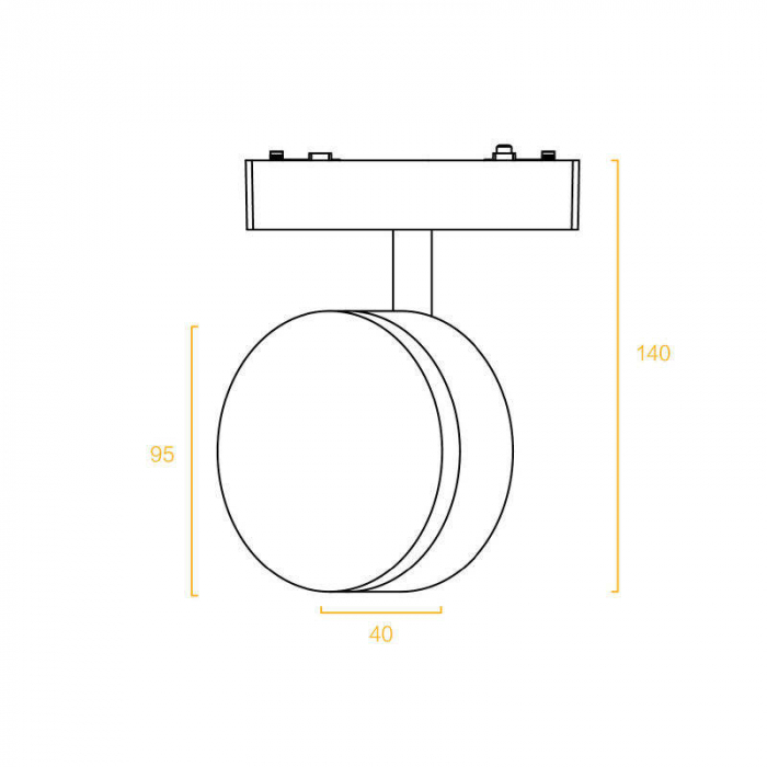 Proiector Magnetic Led 9W, D95x40 mm chip COB [4]
