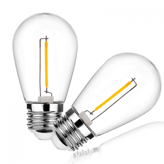 Set 20 de becuri pentru ghirlanda , lumina 4000 k , E27 , 1w , S14 [2]