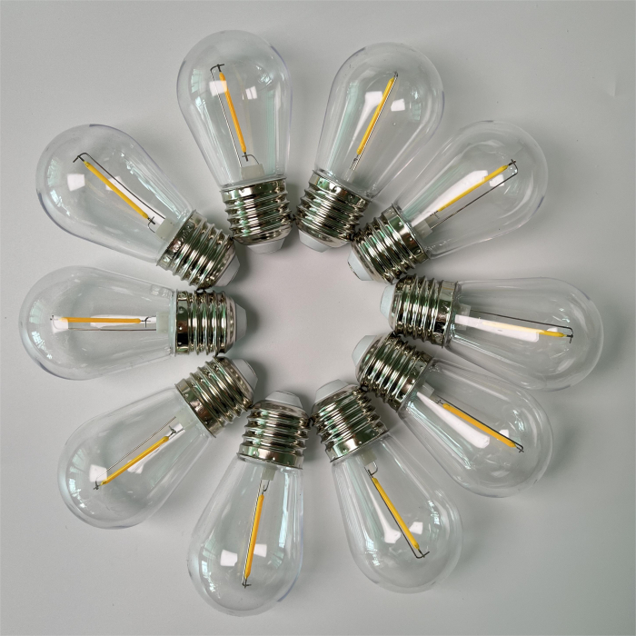 Set 20 de becuri pentru ghirlanda , lumina 4000 k , E27 , 1w , S14 [3]