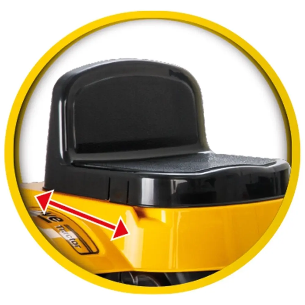 Tractor cu pedale pentru copii cu cupa, +3 ani, galben [4]