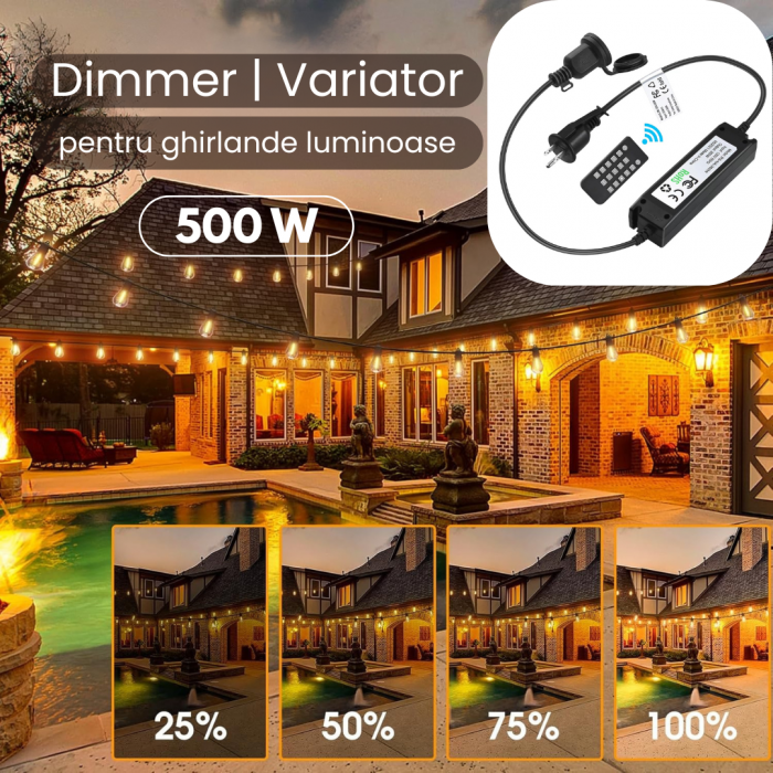 Variator de tensiune/dimmer pentru ghirlande luminoase cu telecomanda [2]