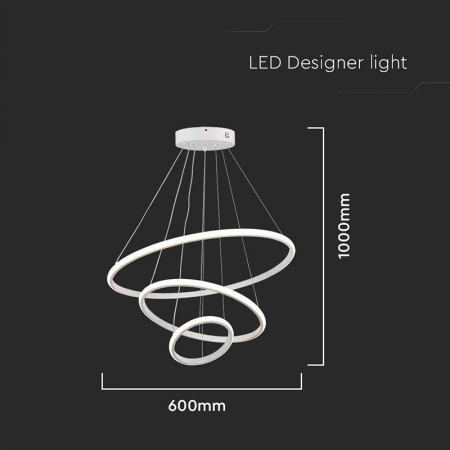 APLICA LED 32W 3000K 60X40X100CM - ALB [2]