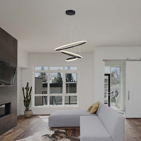 Iluminat Led - APLICA LED 32W 3000K 60X40X100CM - NEGRU