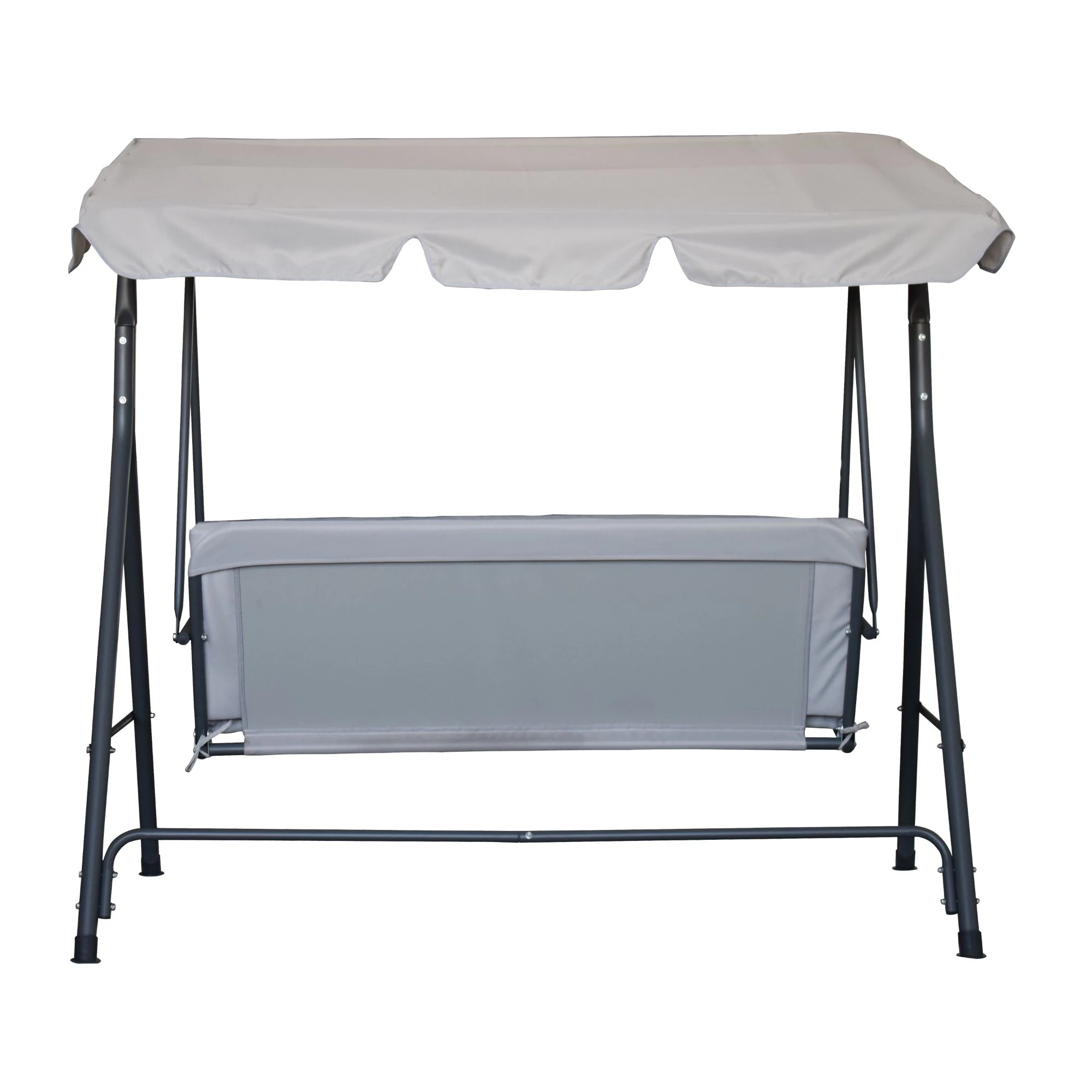 Balansoar gradina , pentru 3 persoane, otel/textil, 170 x 112 x 153 cm, gri [5]