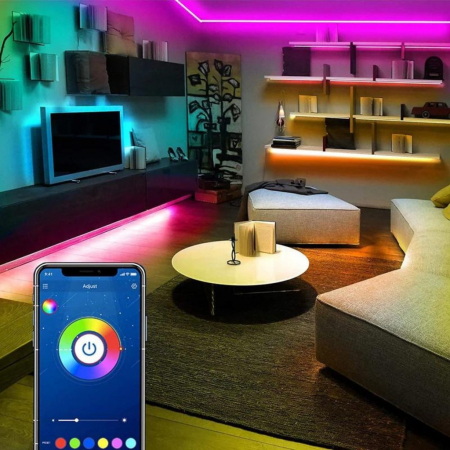 Banda Led Smart 3528 RGB 300led , 5m , WI-FI + Telecomanda , Aplicatie [1]