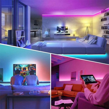 Banda Led Smart 3528 RGB 300led , 5m , WI-FI + Telecomanda , Aplicatie [3]