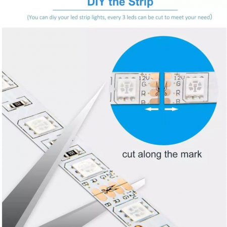 Banda Led Smart 3528 RGB 300led , 5m , WI-FI + Telecomanda , Aplicatie [7]