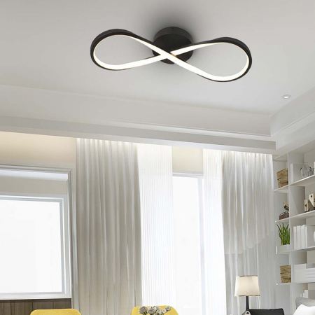 CANDELABRU APLICA LED 24W 3000K 52.5X18.5CM - NEGRU [1]