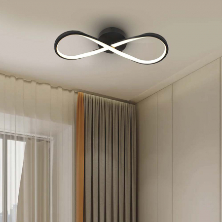 Iluminat Led - CANDELABRU APLICA LED 24W 3000K 52.5X18.5CM - NEGRU