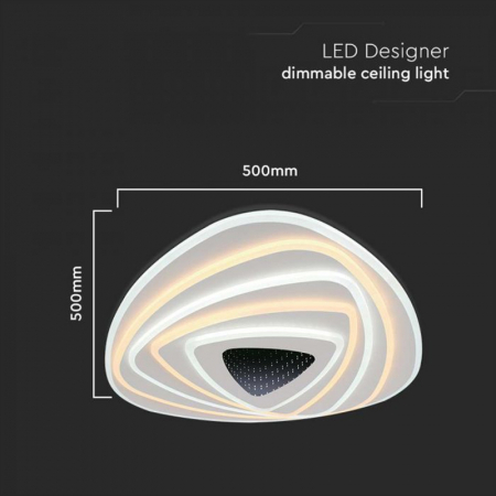 CORP ILUMINAT DECORATIV DIMABIL CU TELECOMANDA 120W 3000K + 6000K - ALB [3]