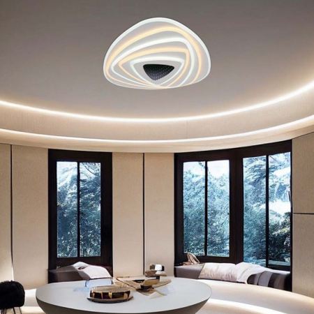 Iluminat Led - CORP ILUMINAT DECORATIV DIMABIL CU TELECOMANDA 120W 3000K + 6000K - ALB
