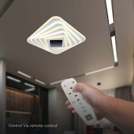 CORP ILUMINAT DECORATIV DIMABIL CU TELECOMANDA 150W 3000K + 6000K - ALB [2]