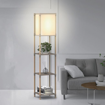 Diverse - Etajera Led Cu 3 Rafturi De Lemn , inaltime 130 cm