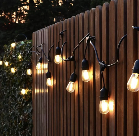Ghirlanda luminoasa cu pendul 30 metri cu 30 becuri led S14 conectabila E27 lumina calda 2700k de exterior/interior [2]
