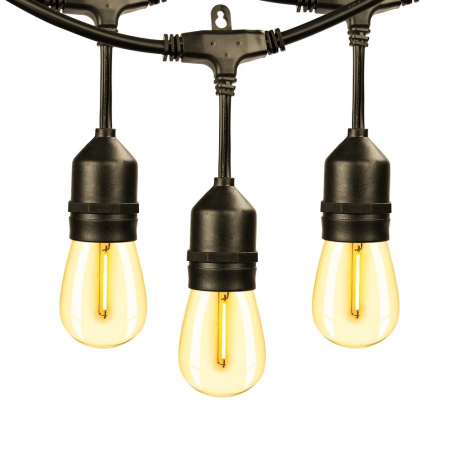 Ghirlande - Ghirlanda luminoasa cu pendul 40 metri cu 40 becuri led S14 conectabila E27 lumina calda 2700k de exterior/interior