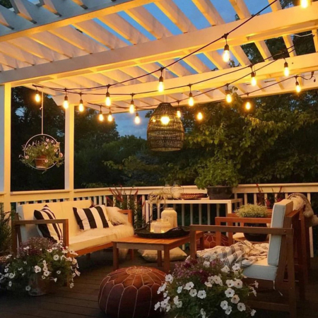 Ghirlanda luminoasa cu pendul 50 metri cu 50 becuri led S14 conectabila E27 lumina calda 2700k de exterior/interior [6]