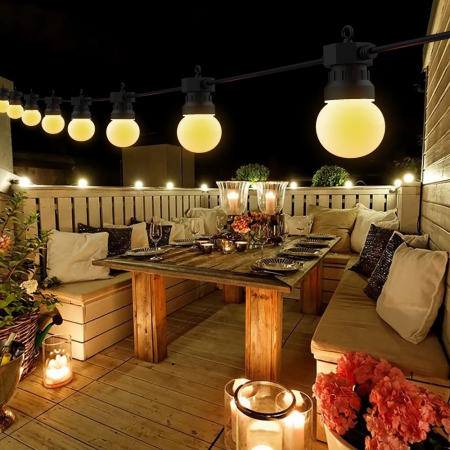Ghirlanda luminoasa led 10 m x 20 de becuri 0.5 w , lumina calda 3000k , conectabila [11]