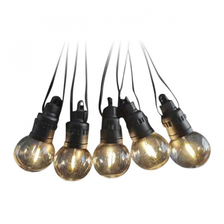 GHIRLANDA SOLARA LUMINOASA LED 12 m x 10 becuri led 0.5 w , lumina calda 3000k [4]