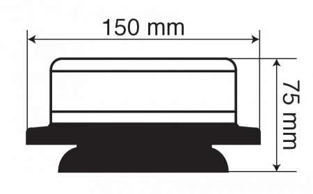 Girofar auto stroboscopic galben LED 12/24V RL-7 [1]