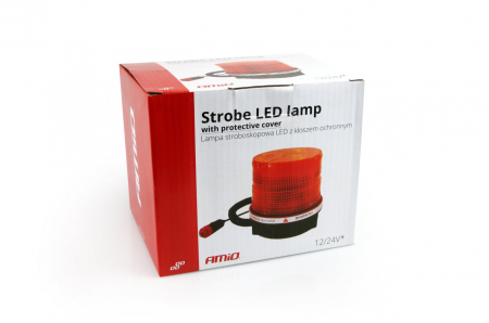 Girofar stroboscopic auto galben LED cu magnet Amio, 12V [1]