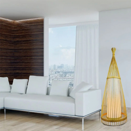 Iluminat Led - LAMPA DE PODEA DIN RATTAN SOCLU E27 150CM