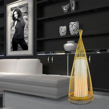 LAMPA DE PODEA DIN RATTAN SOCLU E27 150CM [3]