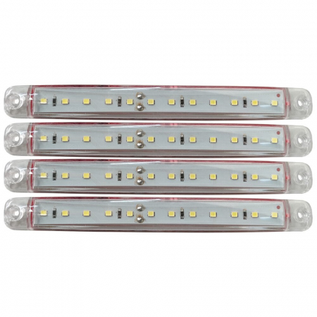 Auto - Lampa gabarit cu 12 LED-uri 12/24V set 4buc - Alb