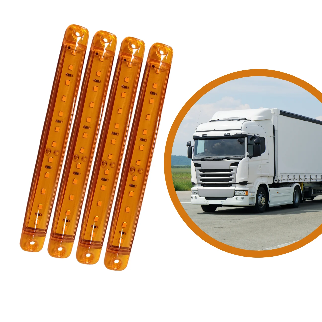 Auto - Lampa gabarit cu 12 LED-uri 12/24V set 4buc - Galben
