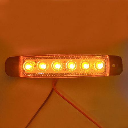 Lampa gabarit cu 6 LED-uri 12/24V set 4buc - Galben [1]