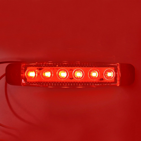 Lampa gabarit cu 6 LED-uri 12/24V set 4buc - Rosu [1]