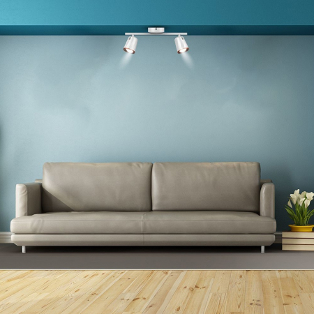 Iluminat Led - LAMPA LED MONTAJ PERETE 2X6W 4000K ALB NEUTRU - ALB