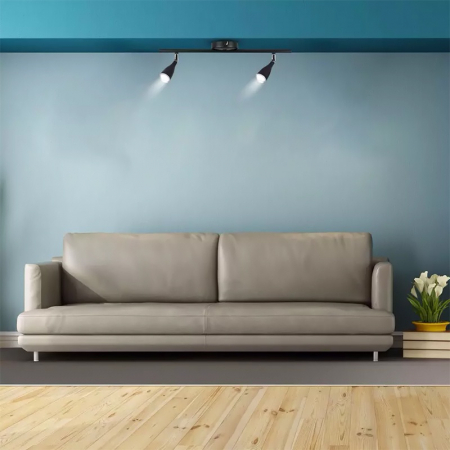 Iluminat Led - LAMPA LED MONTAJ PERETE 9W 3000K ALB CALD - NEGRU