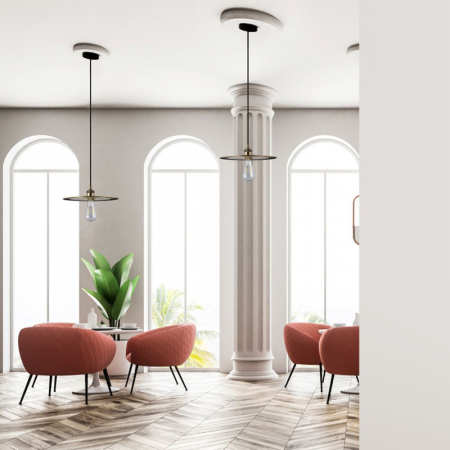 Iluminat Led - PENDUL TAVAN SOCLU E27 - ROZ AURIU