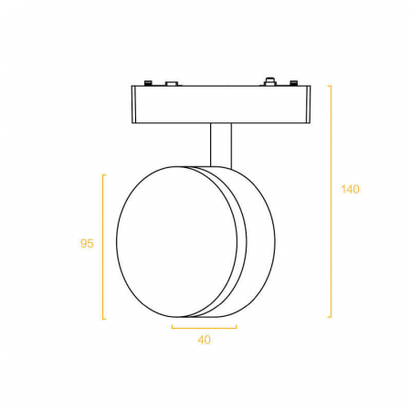 Proiector Magnetic Led 9W, D95x40 mm chip COB [3]