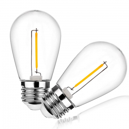 Set 20 de becuri pentru ghirlanda , lumina 4000 k , E27 , 1w , S14 [1]
