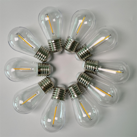 Set 20 de becuri pentru ghirlanda , lumina 4000 k , E27 , 1w , S14 [2]