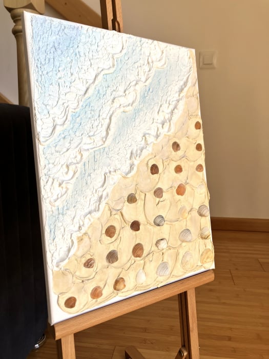 "MURMURUL VALURILOR" - Tablou unicat cu pasta texturata [6]