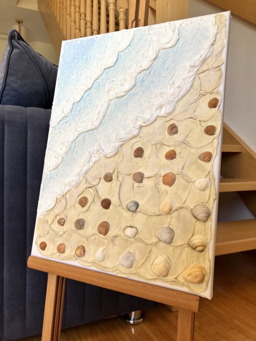 "MURMURUL VALURILOR" - Tablou unicat cu pasta texturata [4]