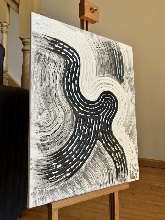 "ZBOR LUMINAT" - Tablou unicat cu pasta texturata [2]