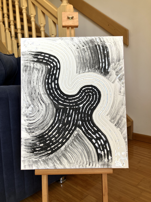 "ZBOR LUMINAT" - Tablou unicat cu pasta texturata [1]