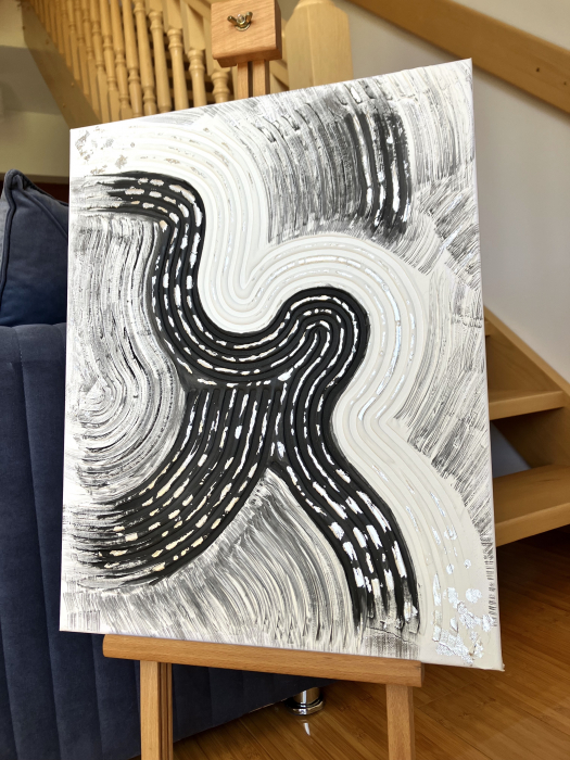 "ZBOR LUMINAT" - Tablou unicat cu pasta texturata [5]