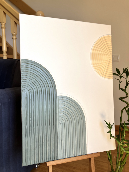 "IN RAZELE SOARELUI" - Tablou cu pasta texturata [3]